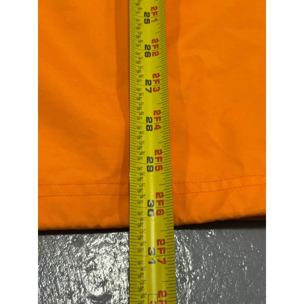Adidas ClimaProof Mens Large Orange‎ White Quarter Zip Windbreaker Pullover